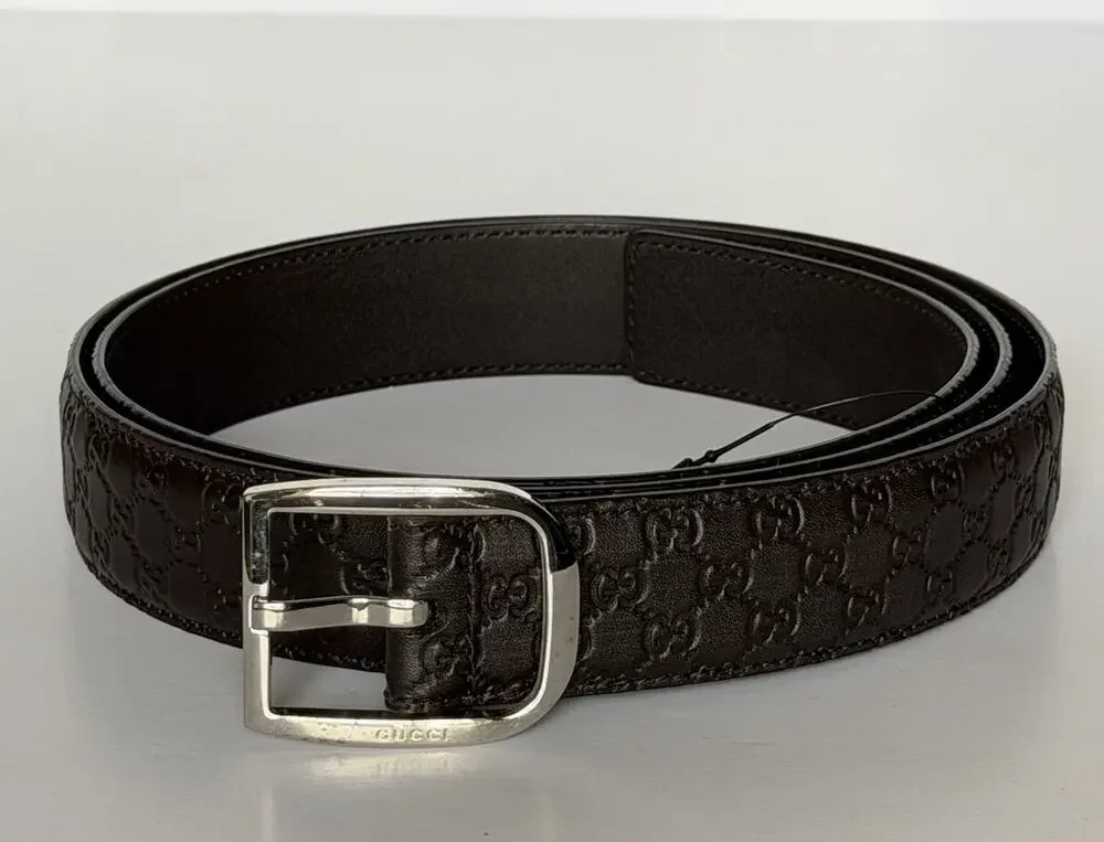 Gucci Men’s Microguccissima Soft Leather Belt Brown 110/44 510309 Italy NWT